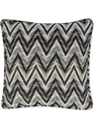 Missoni Bleached Zigzag Cushion In 黑色