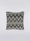 Missoni Black Bleached Zigzag Cushion In Black