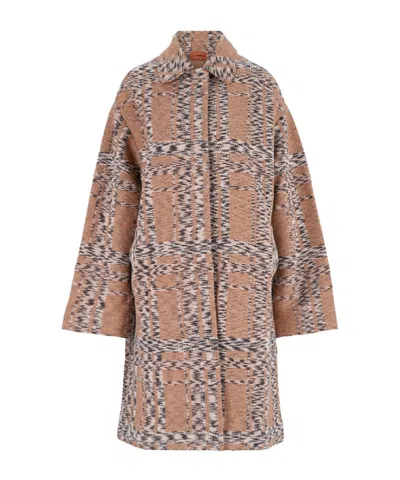 Missoni Blended Coat In Nude