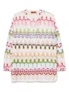 Missoni Geometric Pattern Blouse In Multicolor In White