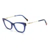 Missoni Ladies Blue Rectangular Eyeglass Frames Mis-0045-pjp In Blue