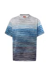Missoni Gradient-effect Striped Cotton T-shirt In Multicolour