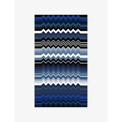 Missoni Blue Multicolour Giacomo Cotton-terry Hand Towel 70cm X 40cm