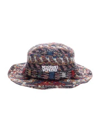 Pre-owned Missoni Blue Patterned Bucket Hat