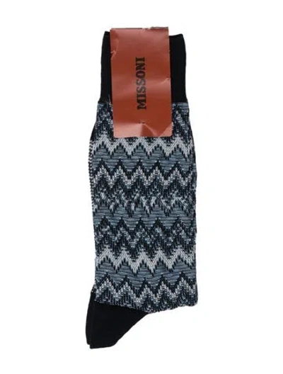 Pre-owned Missoni Blue Patterned Socks