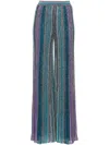 Missoni Sequin-embellished Ribbed Palazzo Pants In Blue