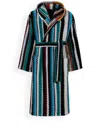 MISSONI BLUE ZIGZAG COTTON TERRY BATHROBE