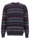 Missoni Zigzag Pattern Sweater Sweaters And Cardigans Blue In Blue