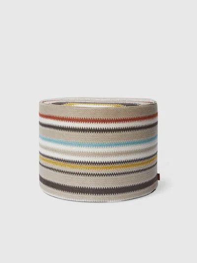 Missoni Blurred Zigzag Pouf (40cm X 30cm) In Multicoloured