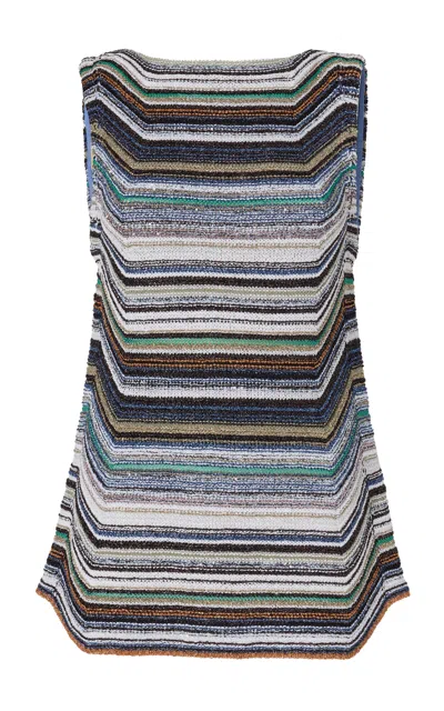 Missoni Boatneck Caperdoni-knit Mini Dress In Multi