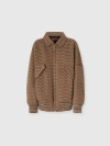 Missoni Bomber Jacket With Irregular Chevron Pattern In Brown