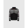 Missoni Bomber With Zigzag Insert In Wool Blend In Black