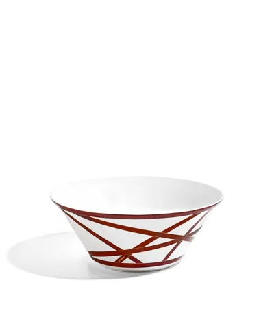 Missoni Bone China Nastri Bordeaux Salad Bowl In White