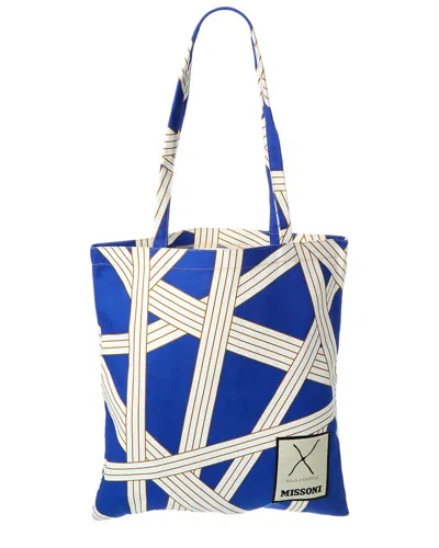 Missoni Borsa Salone Mobile Tote In Blue