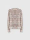 Missoni Bouclé Checkered Crewneck Sweatshirt With Sequins In Multicoloured