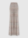 Missoni Bouclé Checkered Trousers With Sequins In Multicoloured