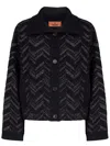 MISSONI BOUCLÉ KNIT JACKET WITH LAMÉ CHEVRON
