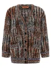 Missoni Bouclé Wool Cardigan In Multi