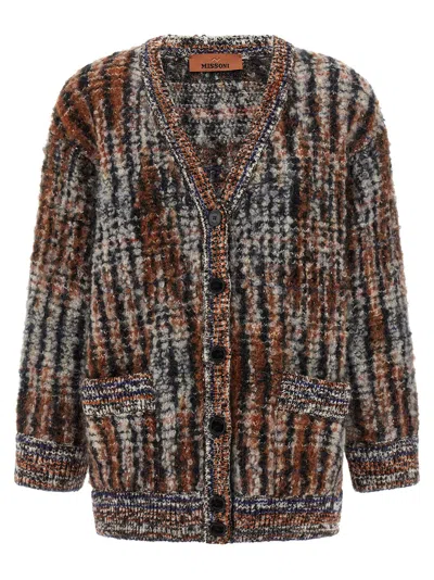 Missoni Bouclé Wool Cardigan In Multi