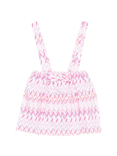 Missoni Babies' Bow Chevron Skirt In Pink