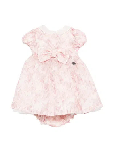 Missoni Babies' Bow Zig-zag Dress In White