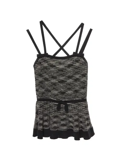 Pre-owned Missoni Bow-detail Strappy Top In Black