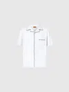 Missoni Bowlingshirt Aus Zick-zack-baumwollfrottee Mit Kontrastierenden Profilen In White