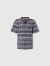 Missoni Bowling Shirt With Geometric Zigzag In Multi