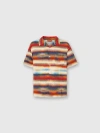 Missoni Bowling Shirt With Gradient Micro Zig Zag Print And Breast Pocket In Red