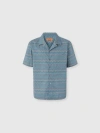 Missoni Bowling Shirt With Zigzag Pattern In Blue