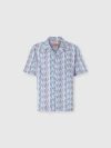 Missoni Bowling Shirt With Zigzag Pattern In Blue