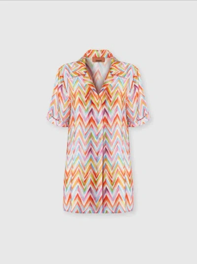 Missoni Bowling Style Cover-up Shirt In Multi