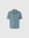 Missoni Bowling Shirt With Zigzag Pattern In Blue
