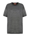 Missoni Metallic Crew Neck Knitwear T-shirt In Black