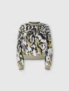 Missoni Boxy Crew Neck Sweater With Animalier Pattern In Multi