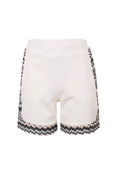 Missoni Boys Ivory Fleece Zig Zag Shorts In Neutral