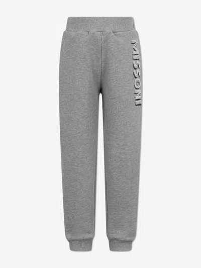 Missoni Babies'  Boys Logo Joggers In Gray