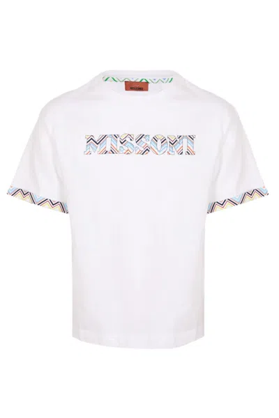 Missoni Boys  Print Logo White T-shirt
