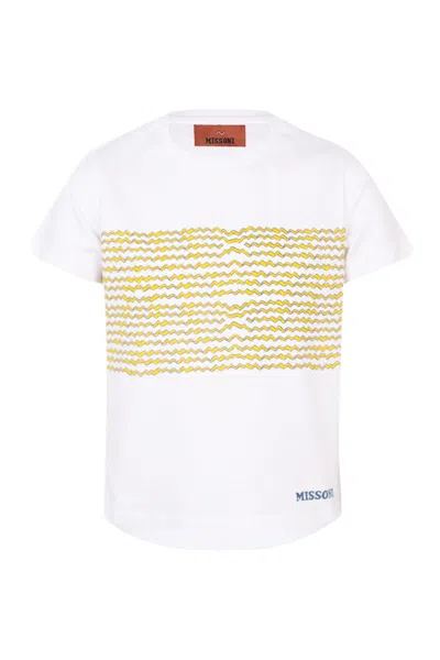 Missoni Boys White Azure Yellow T-shirt
