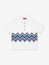 MISSONI BOYS ZIGZAG KNIT POLO SHIRT