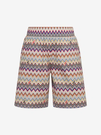 Missoni Kids'  Boys Zigzag Swim Shorts In Multi