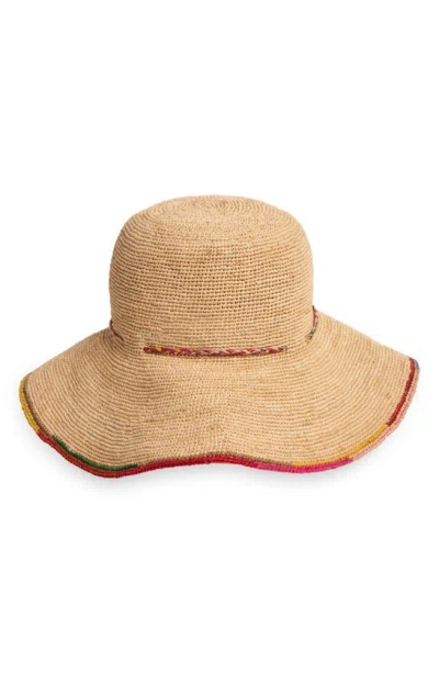 Missoni Braided Trim Crocheted Raffia Sun Hat In Natural