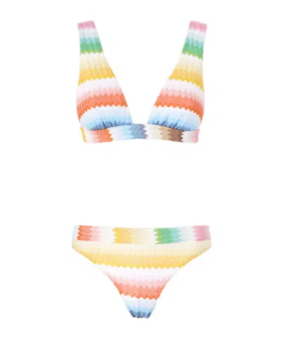 MISSONI BRALETTE BIKINI WITH DÉGRADÉ ZIGZAG PATTERN