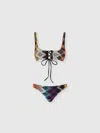 Missoni Lace-up Metallic Knit Two-piece Swimsuit In Multi
