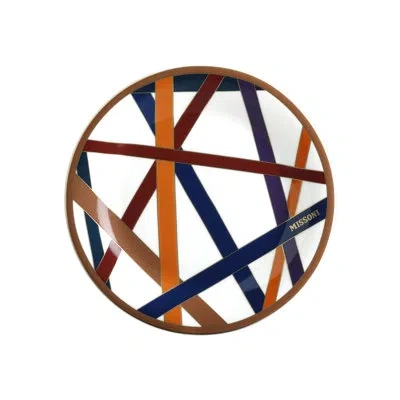 Missoni Bread And Butter Plates Nastri Set Of 2  Multicolor Diam. 6" In White