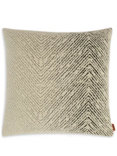 Missoni Brouges Zigzag-woven Cushion In Black