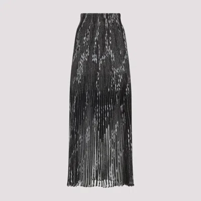 MISSONI BROWN AND BLACK VISCOSE LONG SKIRT