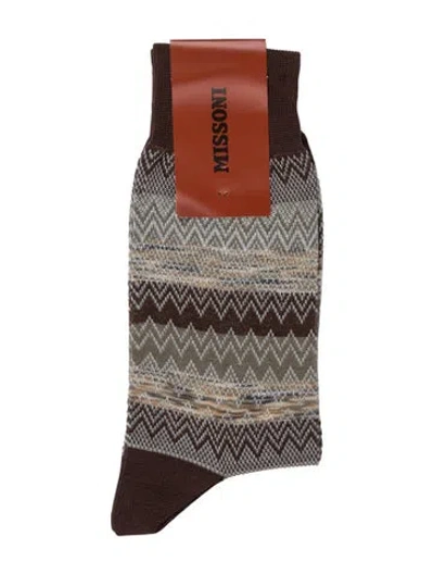 Pre-owned Missoni Brown Patterned Socks