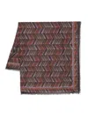 Missoni Brown Polka Dot Zigzag Scarf In Multi