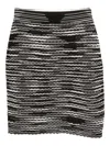 Missoni Textured Knee-length Skirt Featuring Stripes In Black